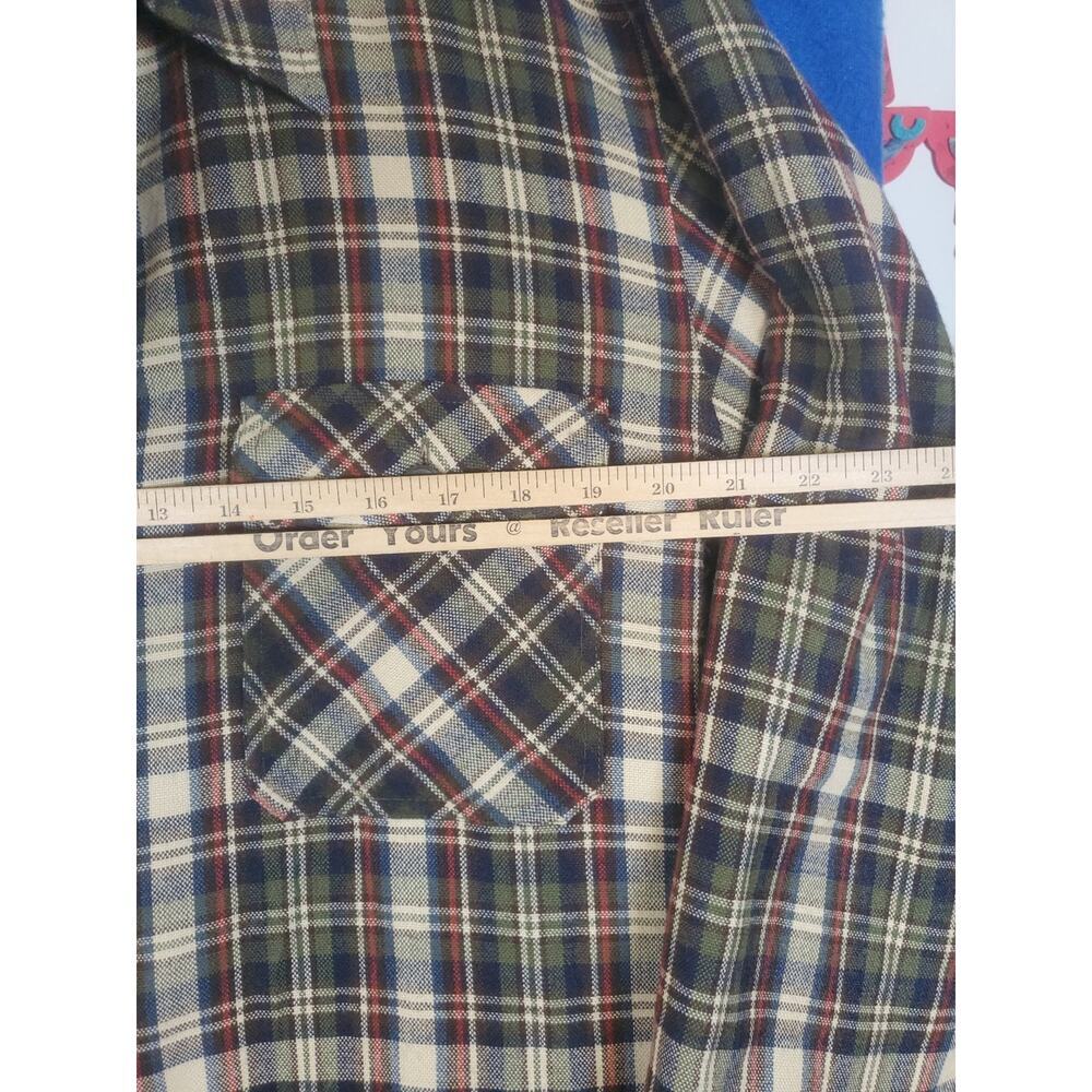 Casual Country Insulated Flannel Button Front Shirt Black & Gray Plaid Men's M - Picture 10 of 15
